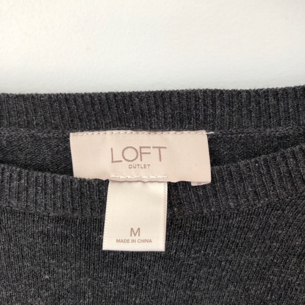 Loft Dark Gray Sweater - Medium - image 3